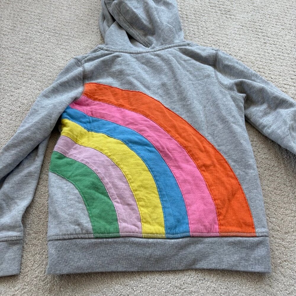 Mini Boden soft rainbow hoodie sweatshirt jacket